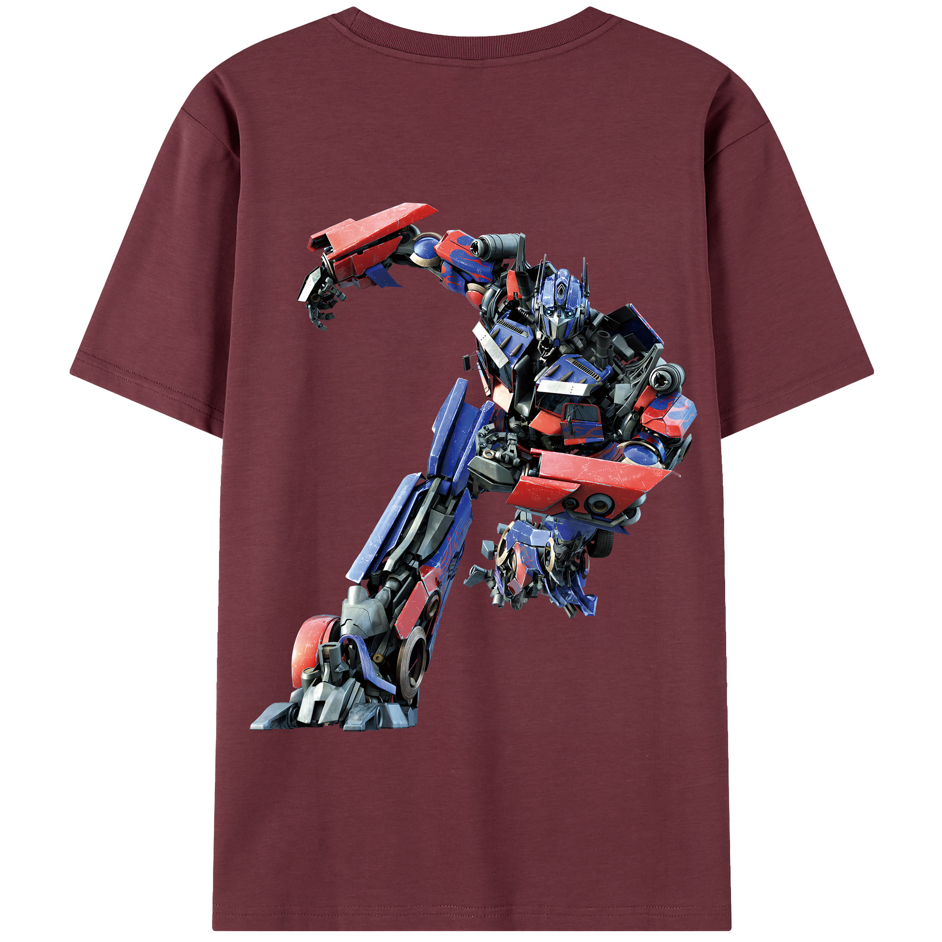 （画像用） Transformers トランスフォーマー 綿100％半袖Tシャツ（背面プリント）
